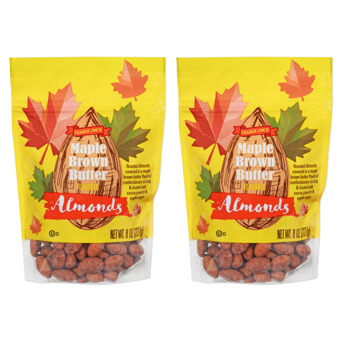Trader Joe's | Maple Brown Butter Almonds | 8 oz | Pack of 2