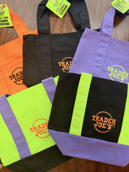 Trader Joe's | Halloween Canvas Tote Bags | Set of 5 (2026)
