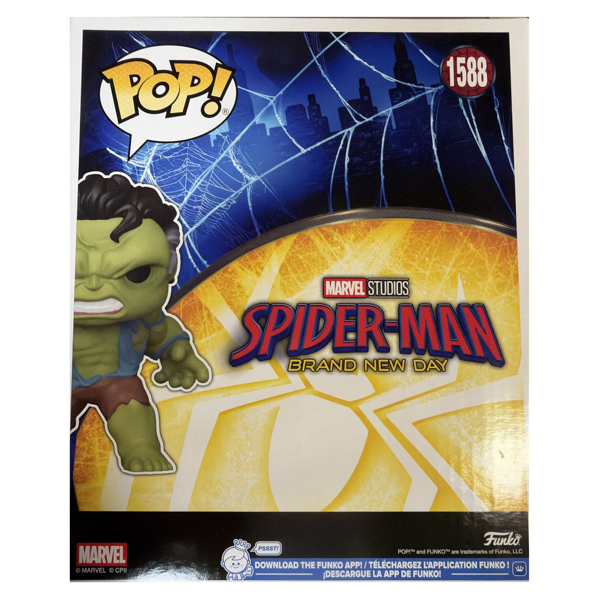 Funko Pop! Super | Marvel Spider-Man: Brand New Day | Hulk #1588 | 6" Bobblehead
