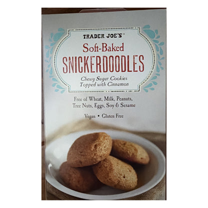 Trader Joe's Soft-Baked Snickerdoodles box, front angle