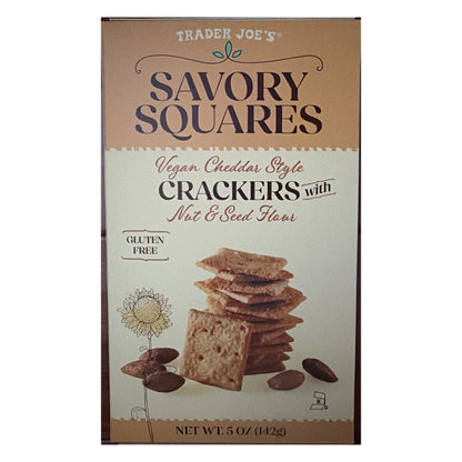 Trader Joe's Savory Squares box, front angle