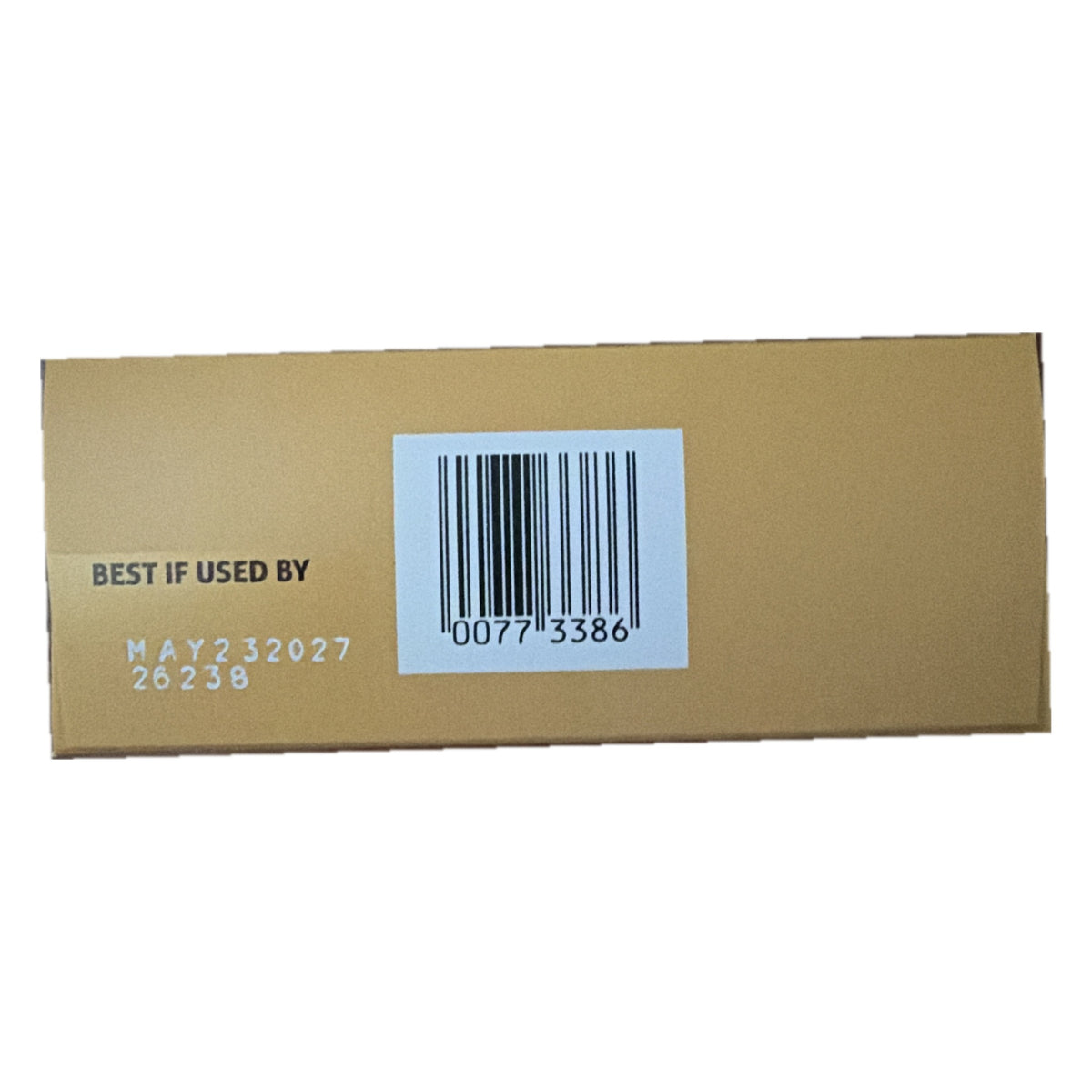 Trader Joe's Savory Squares barcode and best-by date