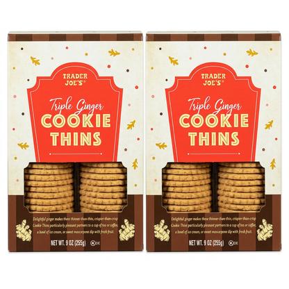 Cleaned-up Trader Joe’s Triple Ginger Cookie Thins two-pack product photo