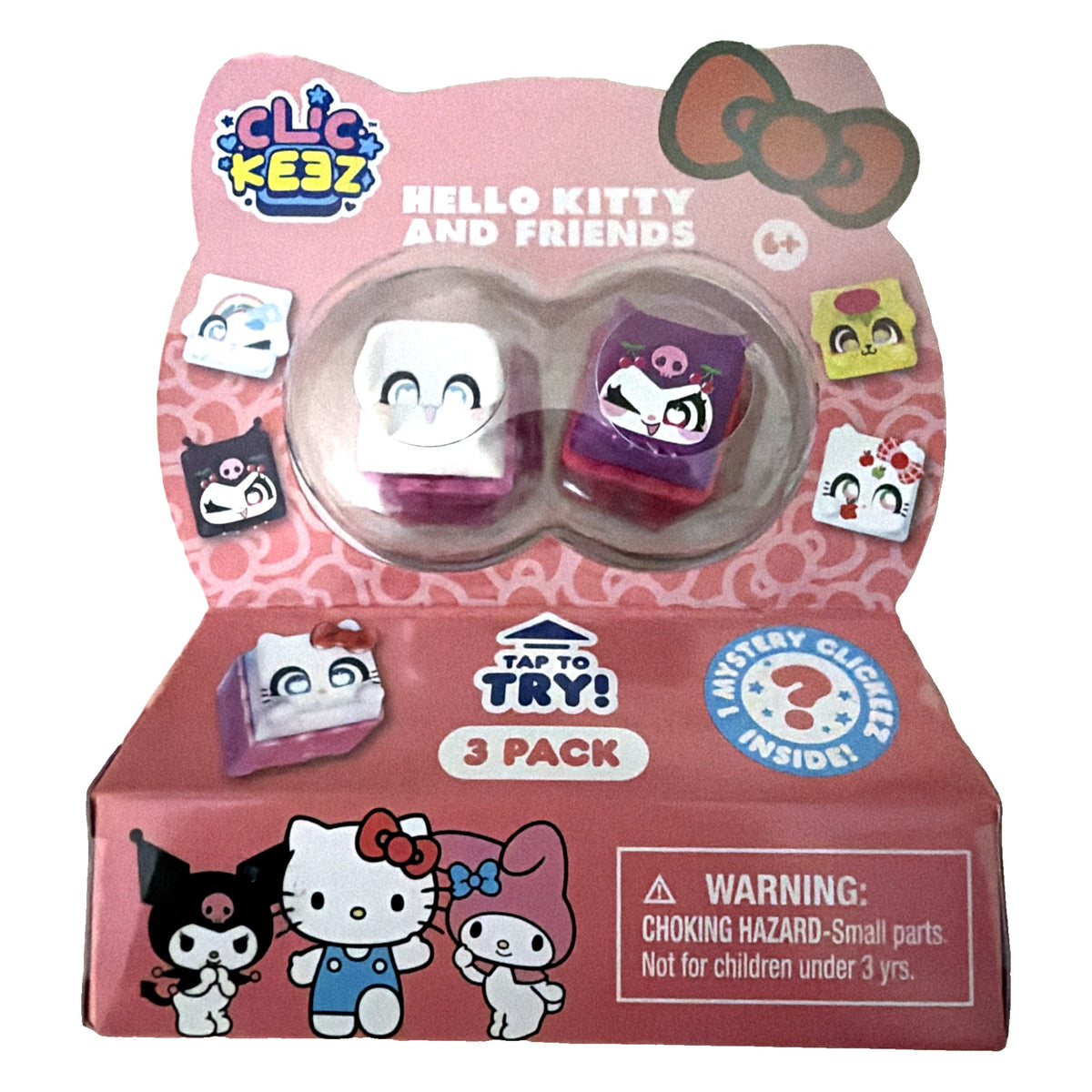 Clickeez Hello Kitty and Friends 3 Pack - Cinnamoroll & Kuromi front