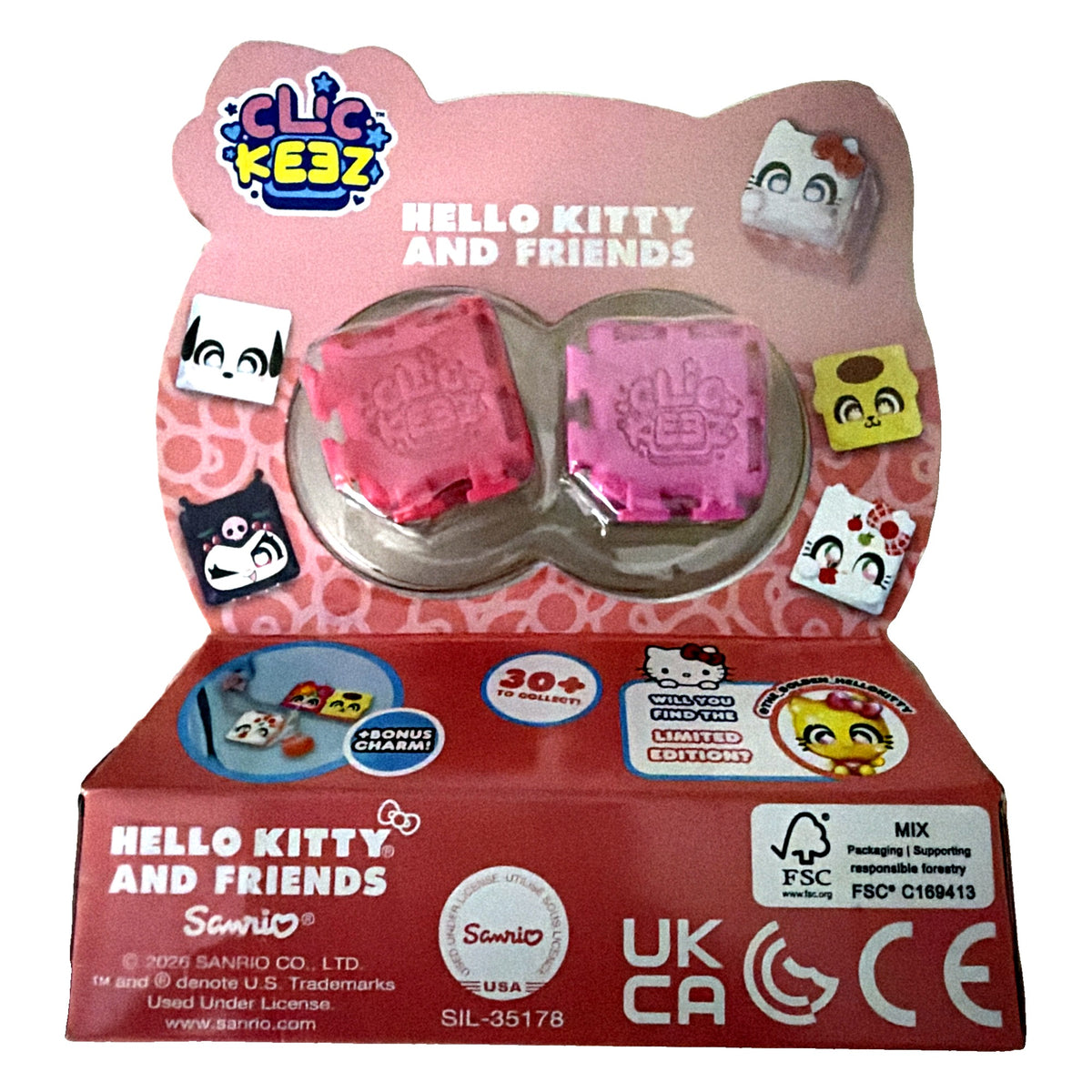 Clickeez Hello Kitty and Friends 3 Pack - Cinnamoroll & Kuromi back
