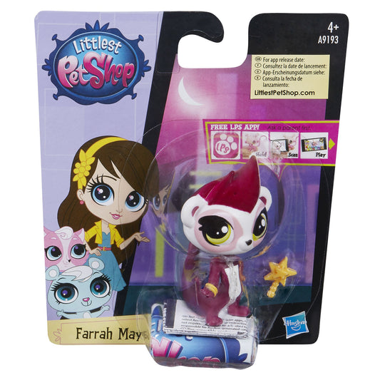 Littlest Pet Shop toy figure in packaging with character illustration