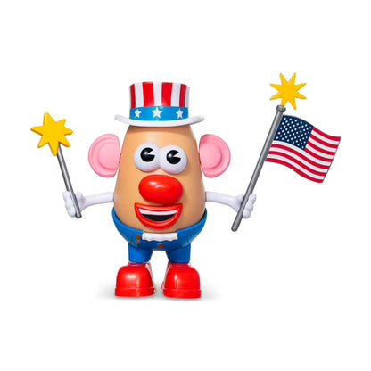 Mr. Potato Head Uncle Yam Walmart Exclusive 250th Anniversary, 14 Mix & Match Pieces, Flag Accessory & Storage Compartment, Ages 2+
