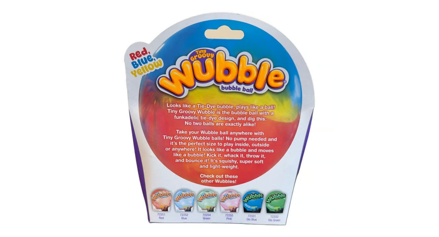 Tiny Wubble Bubble Ball – Groovy (Red, Blue & Yellow)