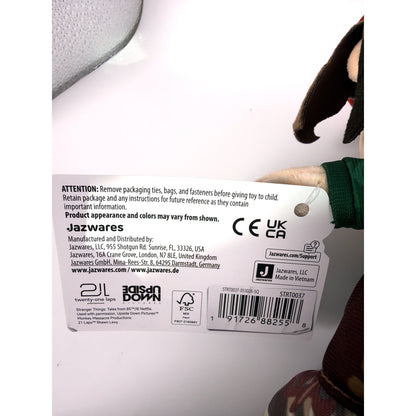 Stranger Things Tales from 85 Dustin 8 inch plush tag barcode