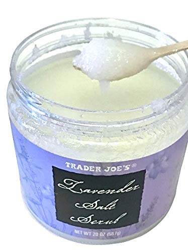 Trader Joe's Lavender Salt Scrub - 2 Pack Bundle with Wooden Spoons (20 oz Each)