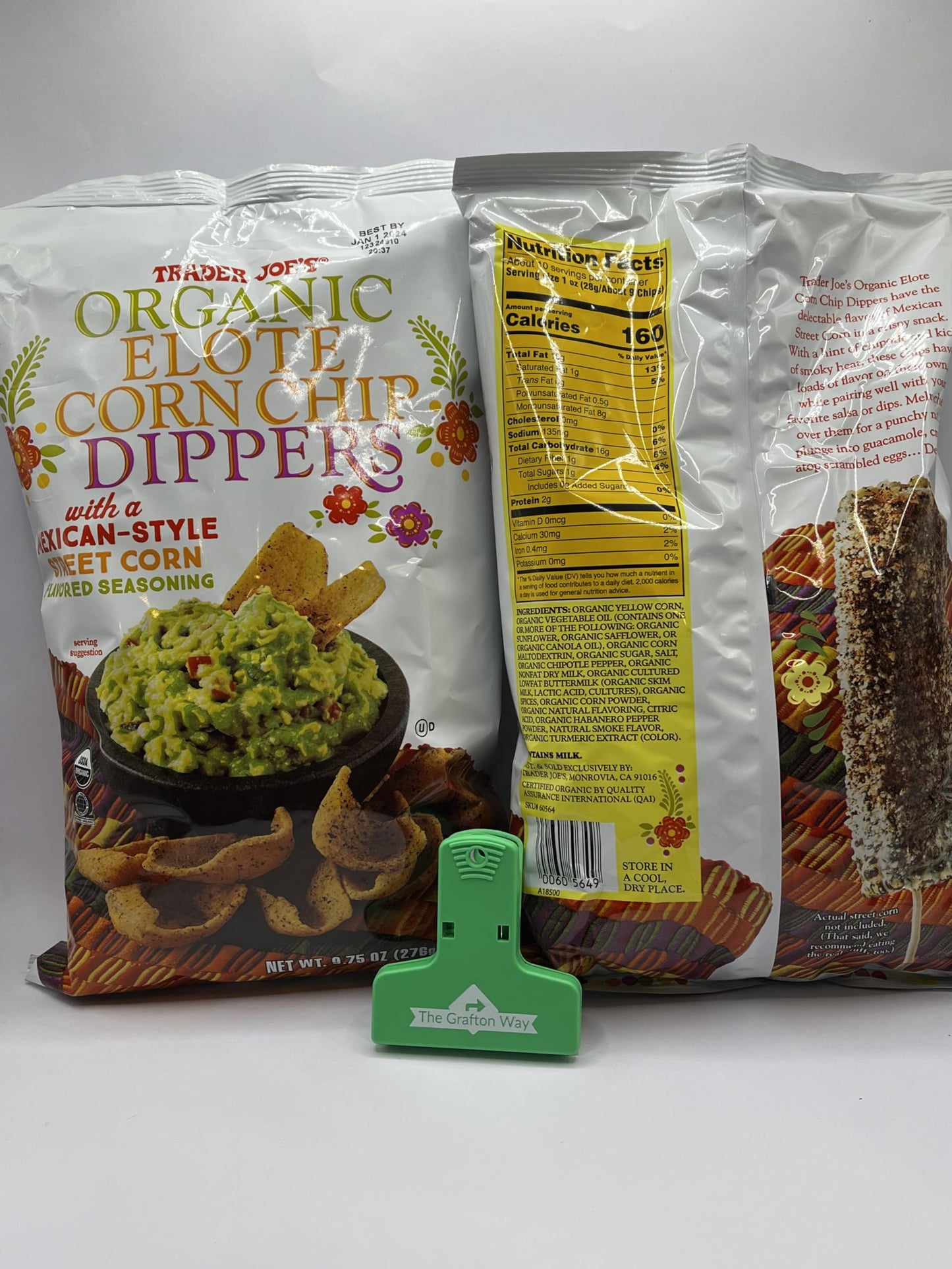 Organic Corn Chip Dippers with Grafton Way Chip Clip
