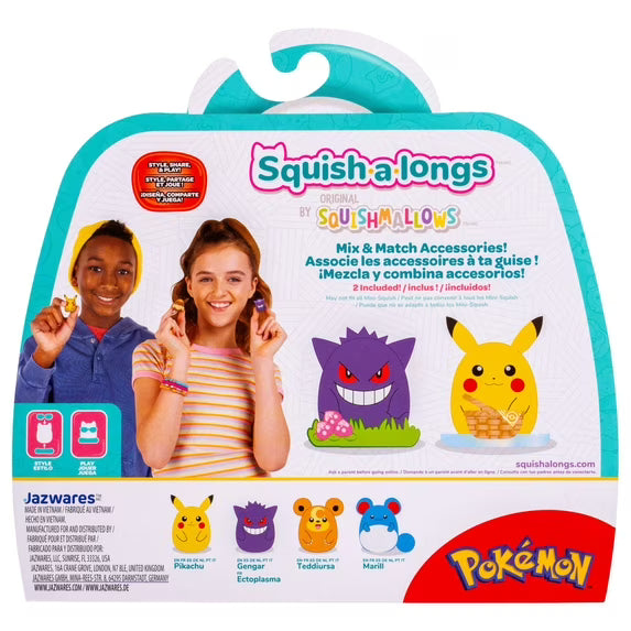 Pokémon Squish-a-longs Series 1 Mini Squish | Complete Set of 2