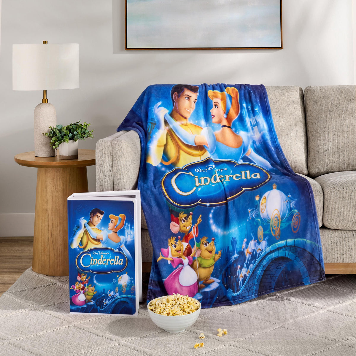 Disney Classic | VHS Boxed Silk Touch Throw, 50" x 70" | Cinderella