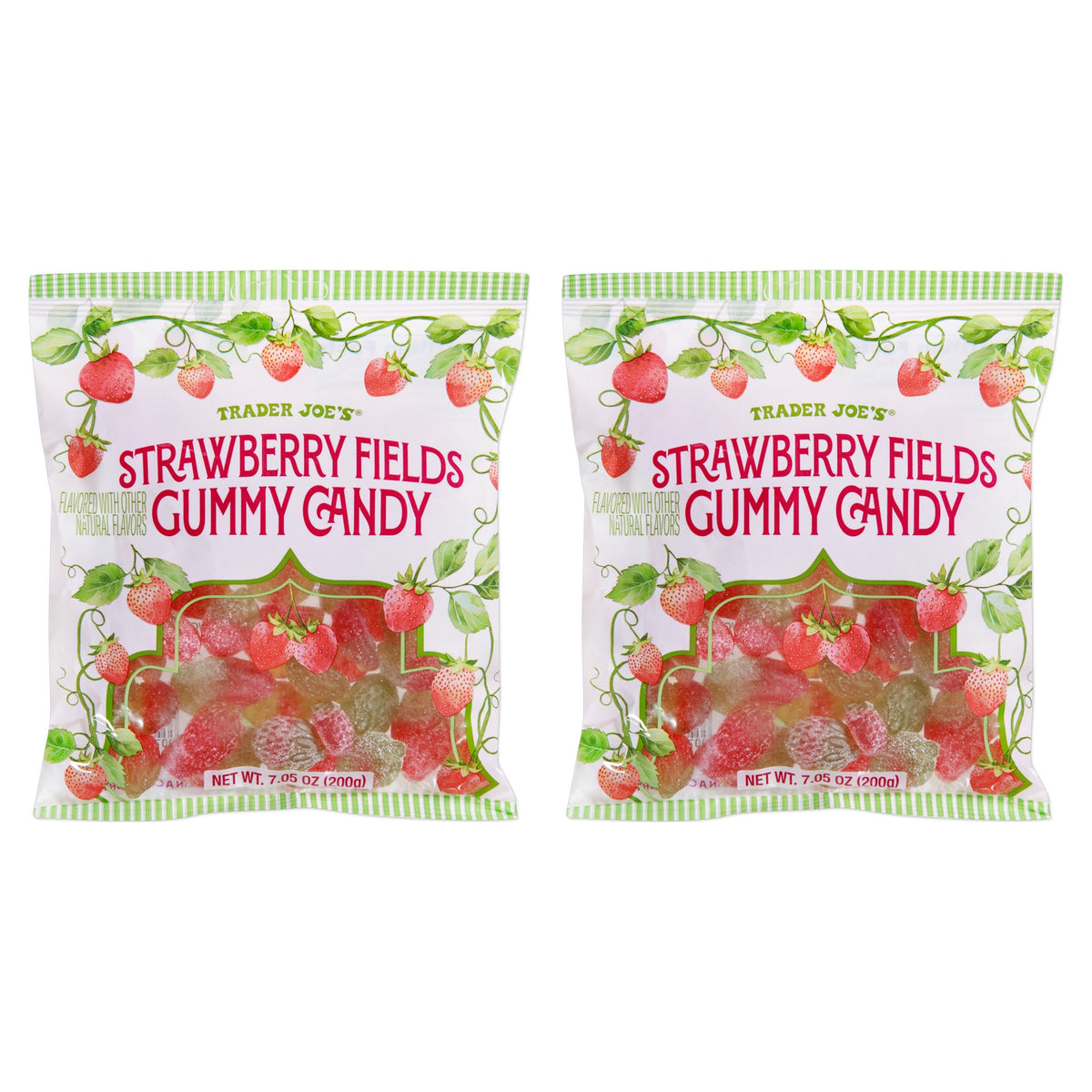 Trader Joe's | Strawberry Fields | Gummy Candy | 2 Pack 7.05 oz