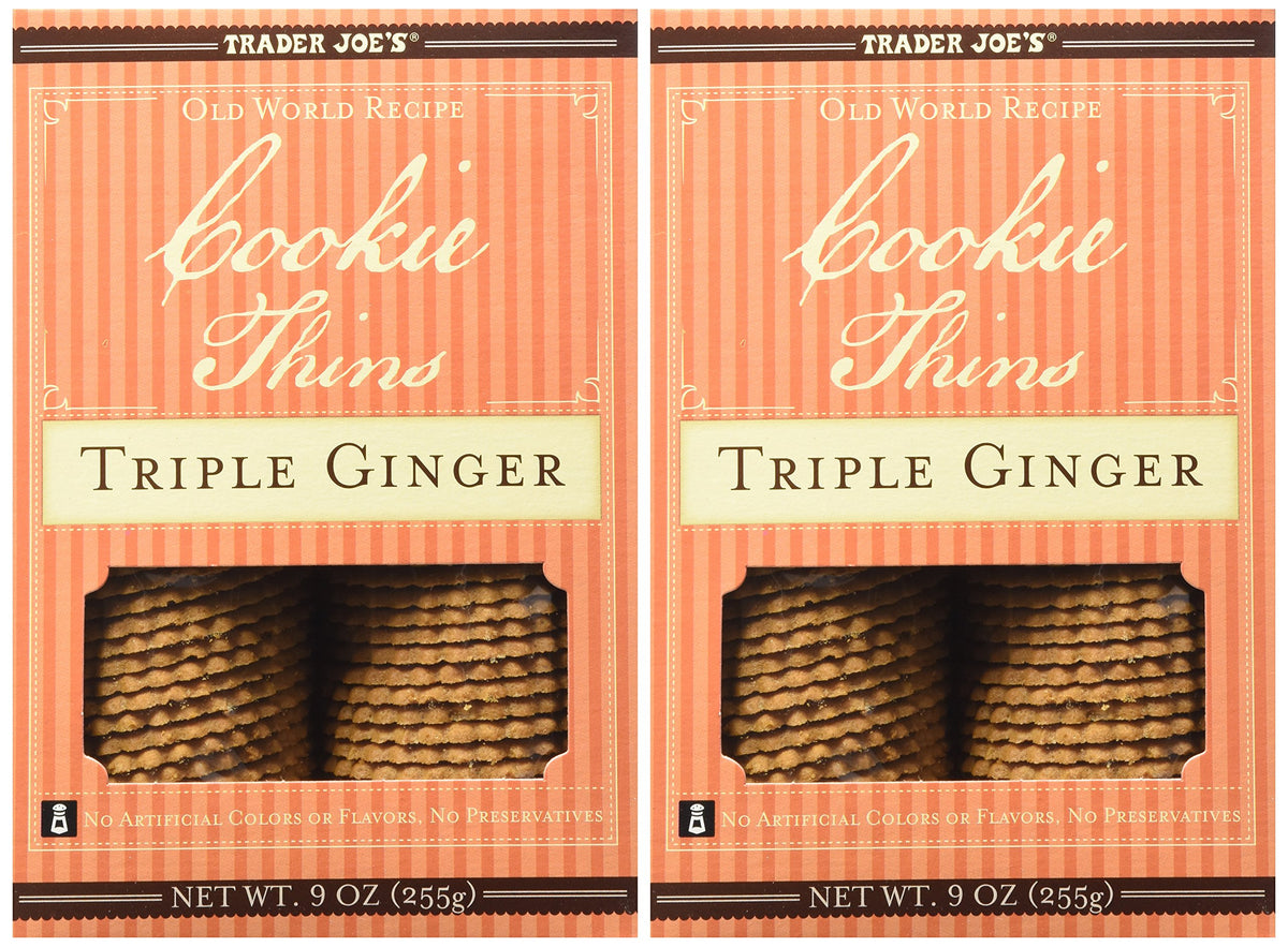 Trader Joe's | Cookie Thins Triple Ginger | Pack of 2 (18 oz)