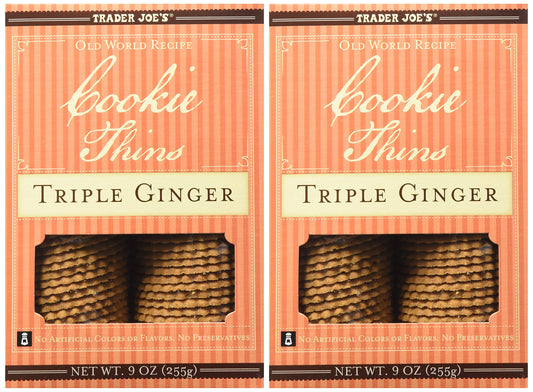 Trader Joe's | Cookie Thins Triple Ginger | Pack of 2 (18 oz)
