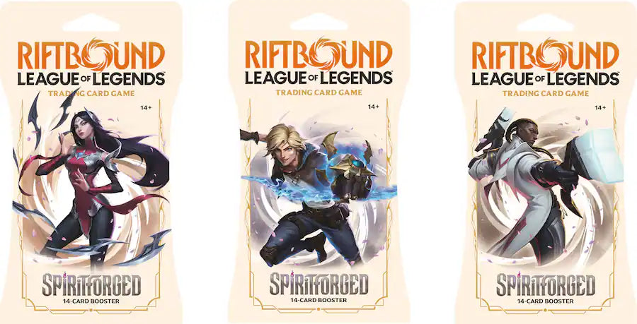 Riftbound: League of Legends TCG | Spiritforged Sleeved Booster | 3-Pack (14 Cards Each)