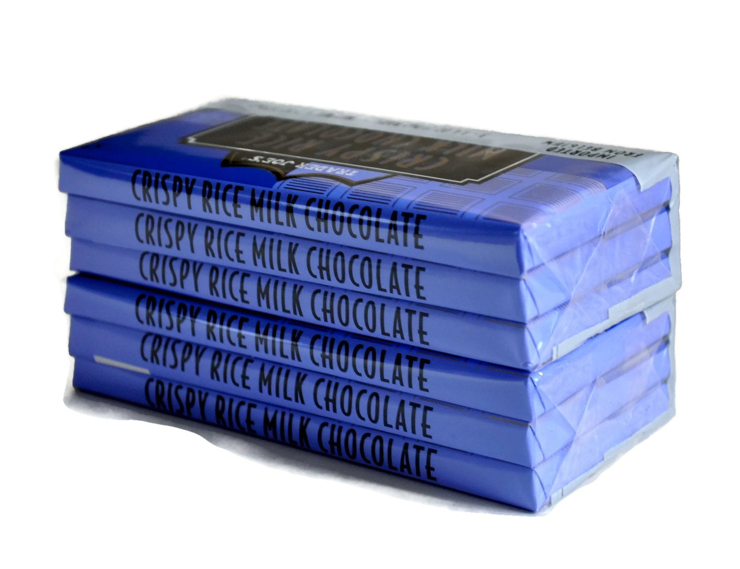 Trader Joe's Belgian Crispy Rice Milk Chocolate, 1.4 oz Bars (2 Packs of 3)