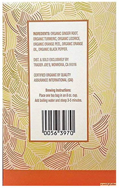 Organic Ginger Turmeric Herbal Tea 20 envelopes each