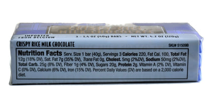 Trader Joe's Belgian Crispy Rice Milk Chocolate, 1.4 oz Bars (2 Packs of 3)