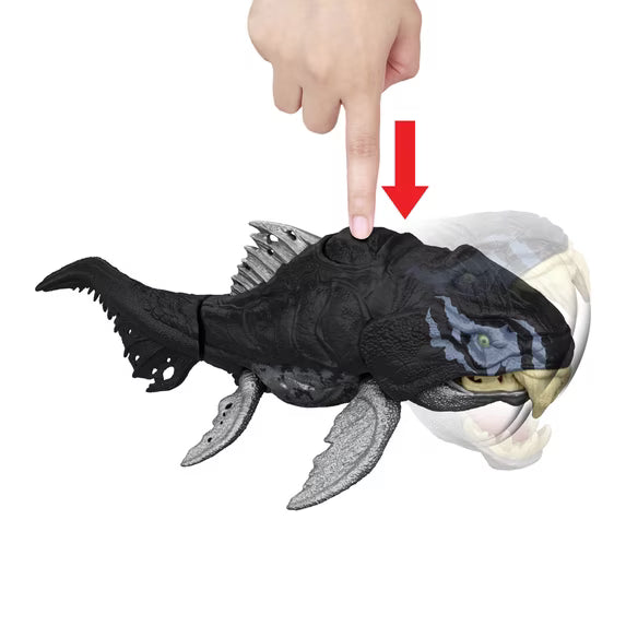 Mattel | Jurassic World Strike Attack | Dunkleosteus | Chomp Action & Digital Play