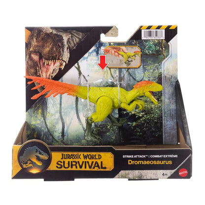 Mattel | Jurassic World Strike Attack | Dromaeosaurus | Claw Action & Digital Play