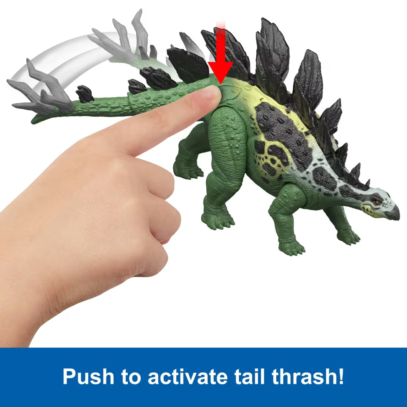 Mattel | Jurassic World Survival Gigantic Thrashers | Stegosaurus | 2 Attacks & Evolve