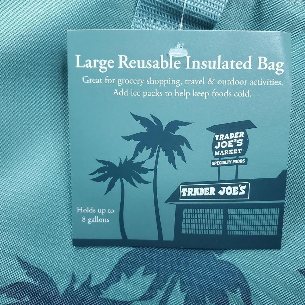 Large Insulated Tote - 8 Gallon Reusable Cooler Bag - Dusty Blue