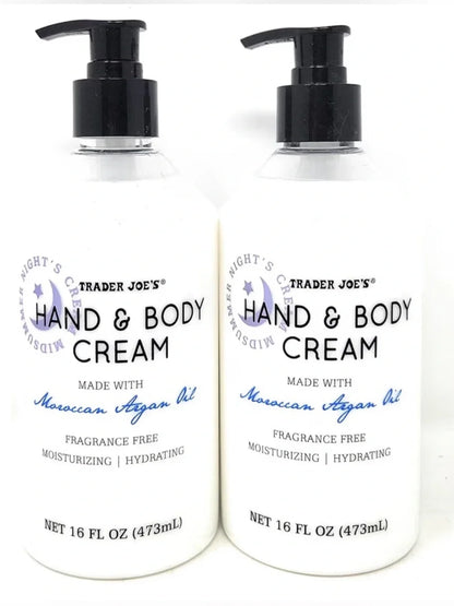 Trader Joe's | Hand & Body Cream | Moroccan Argan Oil | 2-Pack