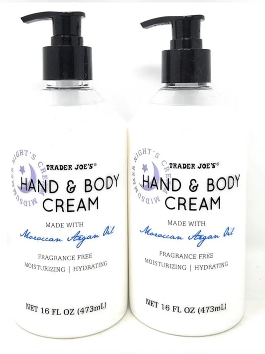 Trader Joe's | Hand & Body Cream | Moroccan Argan Oil | 2-Pack
