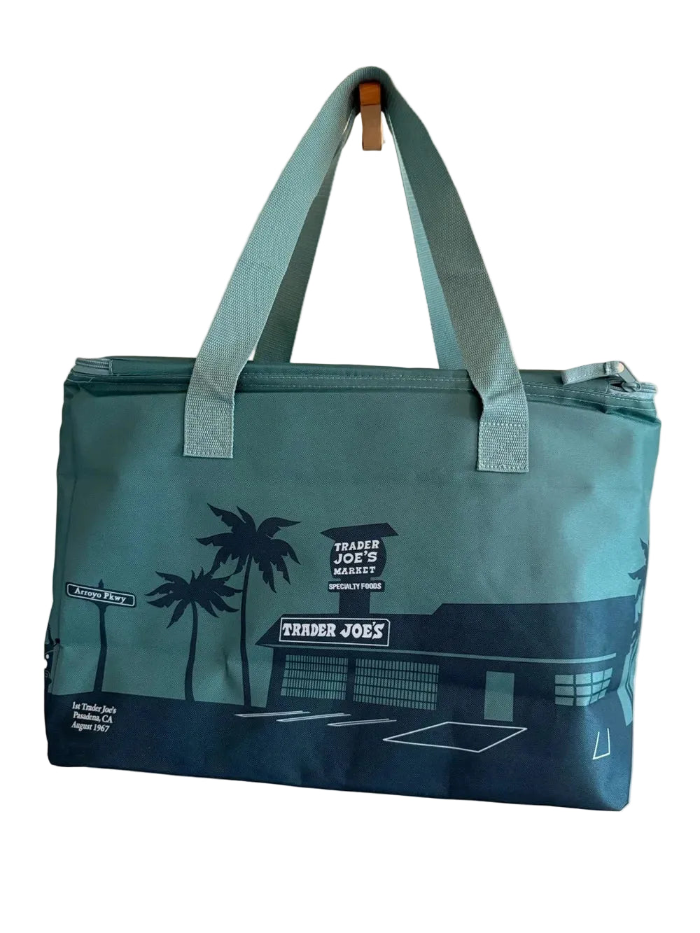 Large Insulated Tote - 8 Gallon Reusable Cooler Bag - Dusty Blue