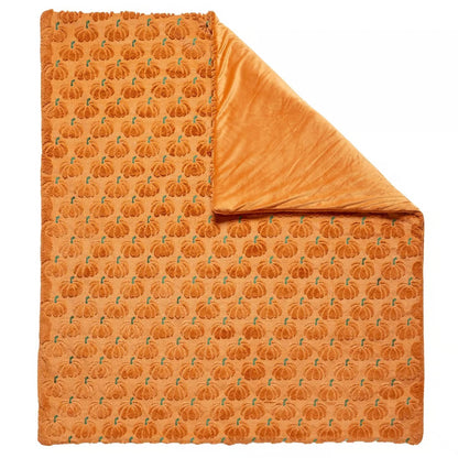 Halloween Faux Fur Throw Blanket | Pumpkin, Ghost & Black Cat