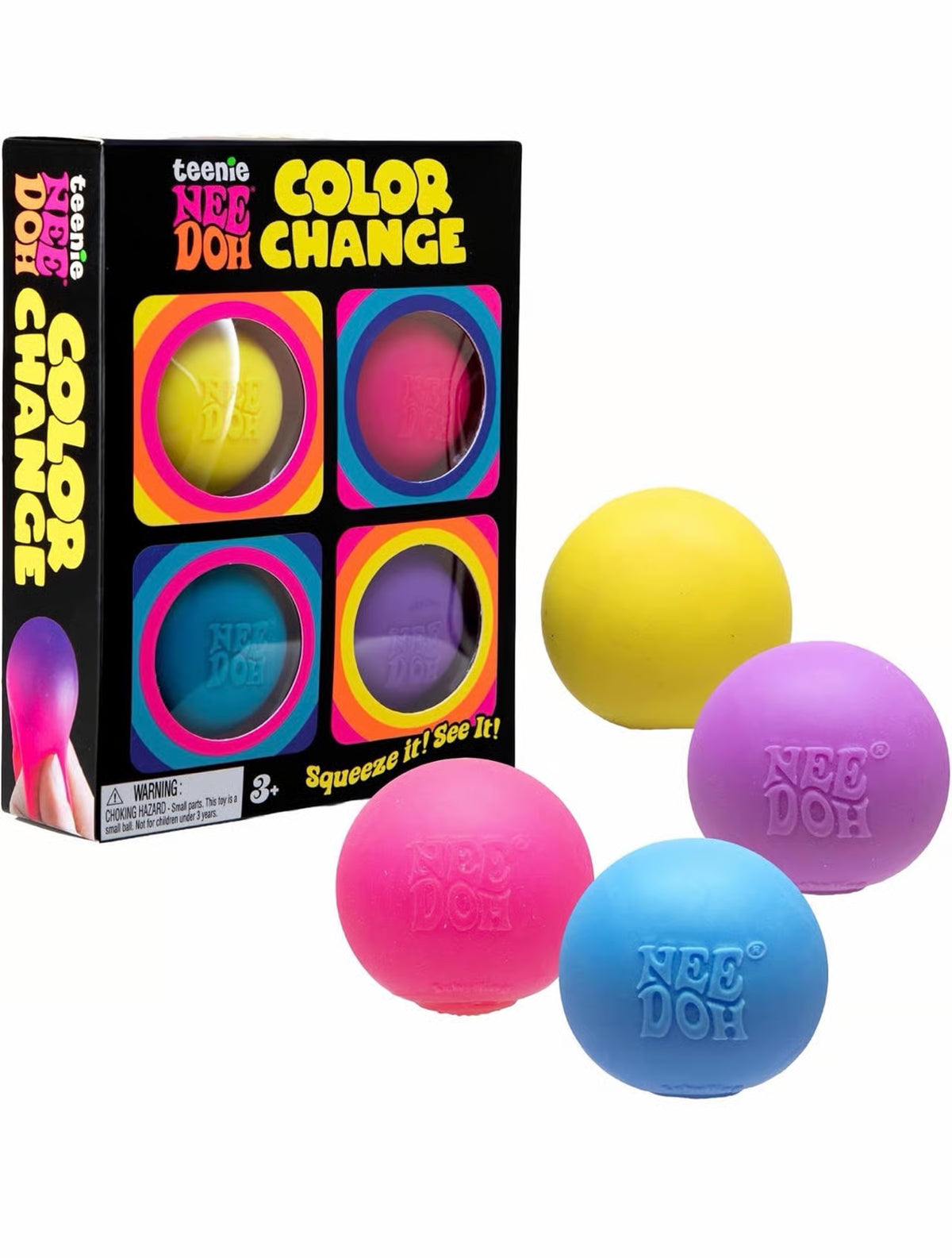 Schylling | Teenie NeeDoh | Color Change Sensory Squeeze Toy