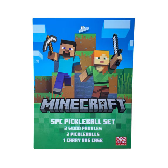 Minecraft | Pickleball Paddle & Ball Set | Vibrant Green
