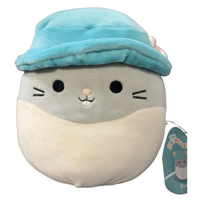 Squishmallows | Rusty the Gray Mouse with Teal Bucket Hat | 8" | Hot Topic Exclusive