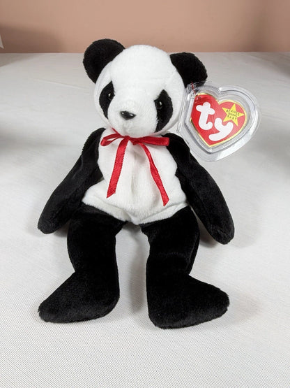 Ty Beanie Baby Fortune the Panda Bear (8") MWMT | Stuffed Animal Plush Toy