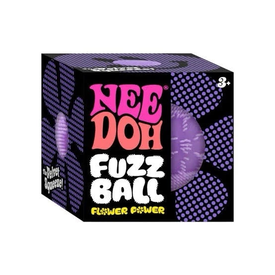 Schylling | NeeDoh Flower Power Fuzz Ball | Choose Your Color