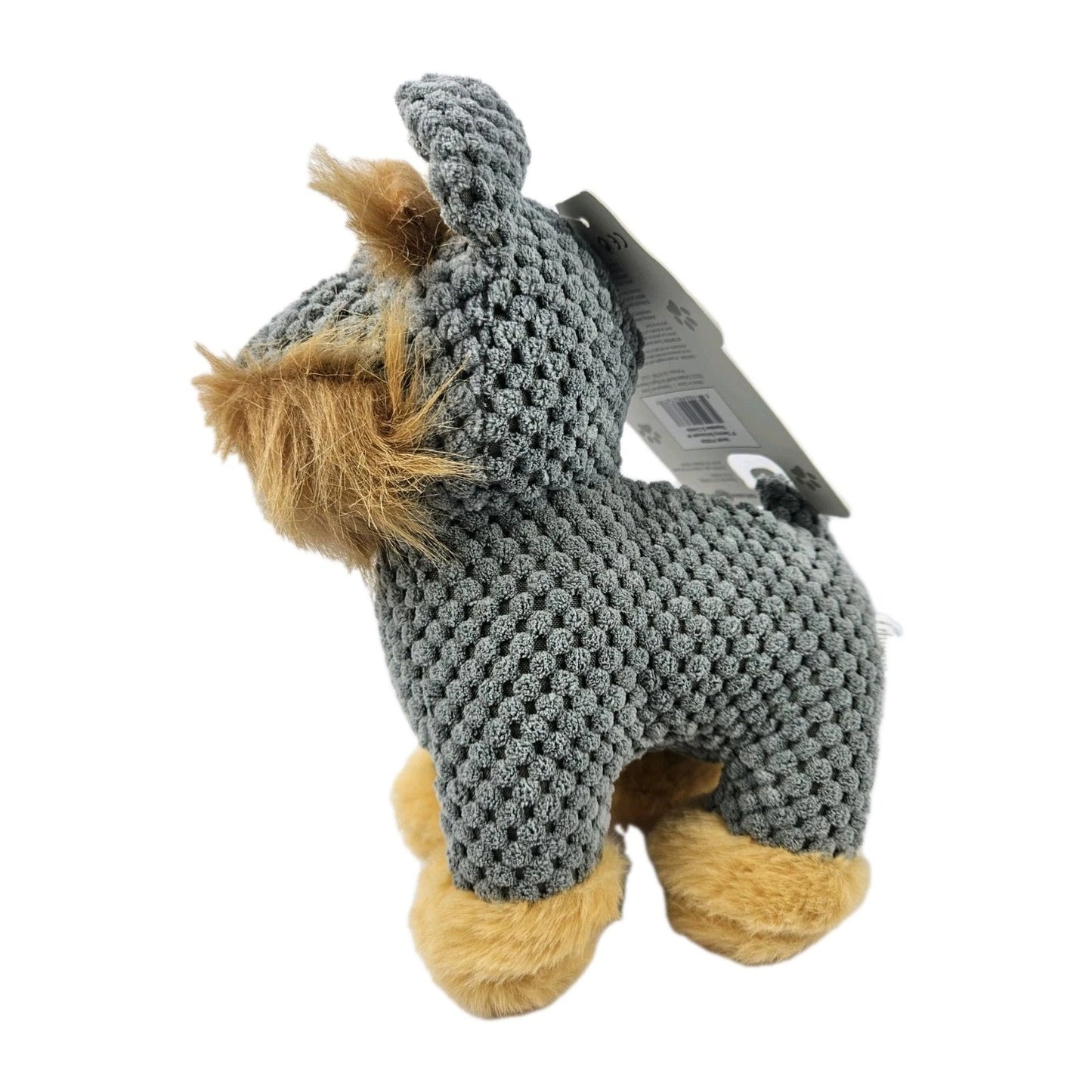 Giftable World | Corduroy Sammy Schnauzer w/Squeaker & Crinkle Ears | 9" Plush Dog Toy