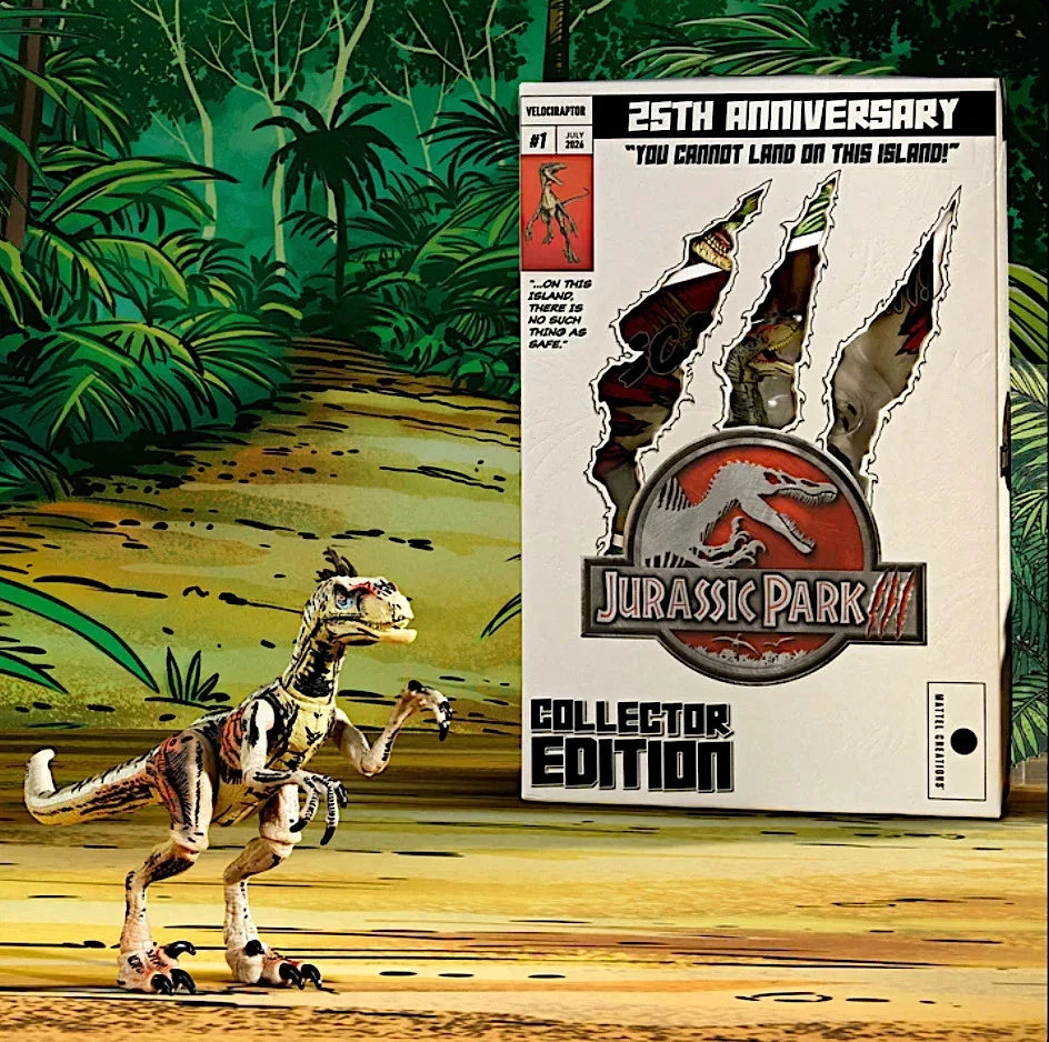 Mattel | Hammond Collection | Velociraptor | 25th Anniversary Comic-Style
