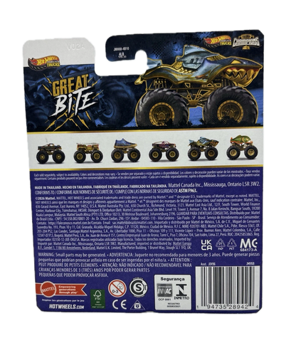 Mattel | Hot Wheels Monster Trucks Trophy Champions Great Bite | 1:64 Scale Die-Cast