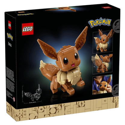 LEGO Eevee set packaging with LEGO and Pokémon logos