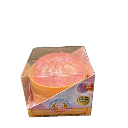 Super Squishy! Mini Squish N' Sparkle Dumpling | Pink Sparkle