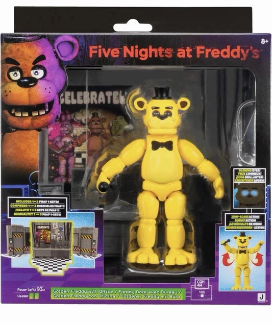 Jazwares | Five Nights at Freddy's | Golden Freddy Office Toy Set 5"
