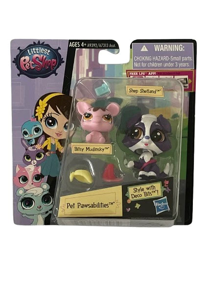 Littlest Pet Shop Pet Pawsabilities Shep Shetland & Bitsy Mudinsky 3757 3758