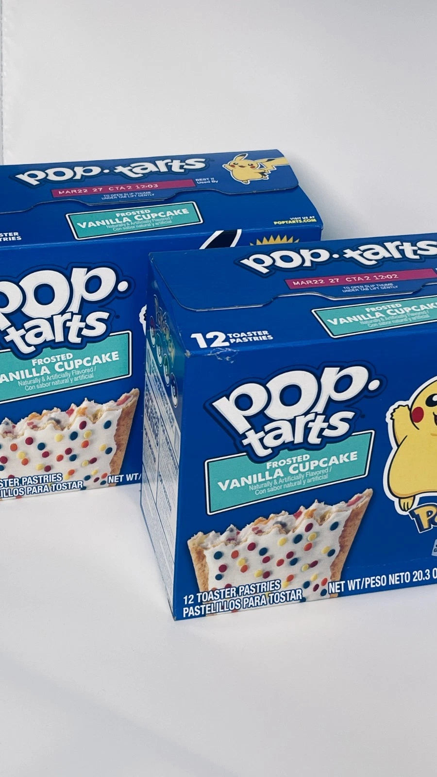 Pokémon Pop-Tarts | Frosted Vanilla Cupcake | 1 Box | 12 Pastries