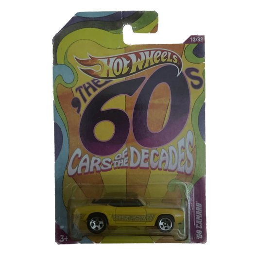 2011 Hot Wheels Cars of the Decades 13 The '60s 1969 Chevrolet '69 Camaro YELLOW