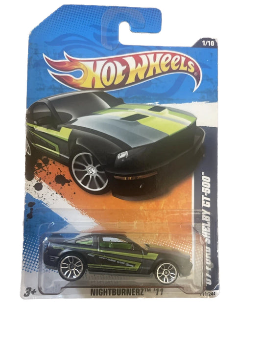 2010 Hot Wheels- Nightburnerz '11 - '07 Ford Shelby GT-500 - 1:64 Scale Diecast