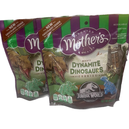 Mothers Dynamite Dinosaurs Chocolatey Cookies 9 oz per bag (2 Pack)