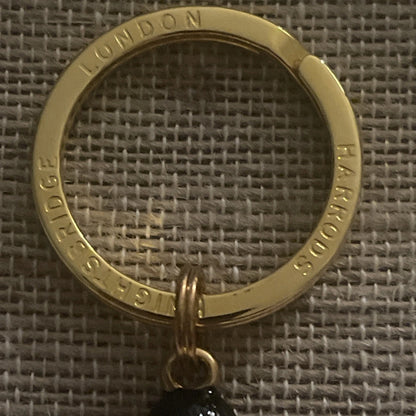Harrods Knightsbridge London Guard Vintage Keychain Key Chain Ring Loop Holder