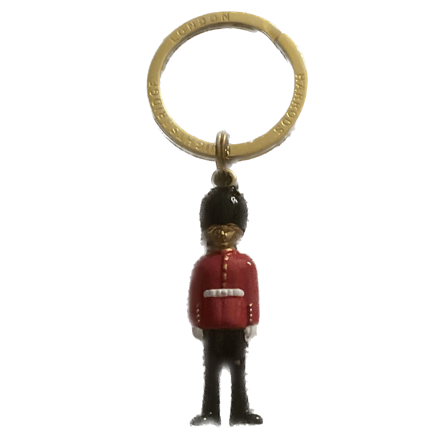 Harrods Knightsbridge London Guard Vintage Keychain Key Chain Ring Loop Holder